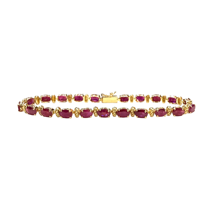 Ruby 14K Yellow Gold Bracelet