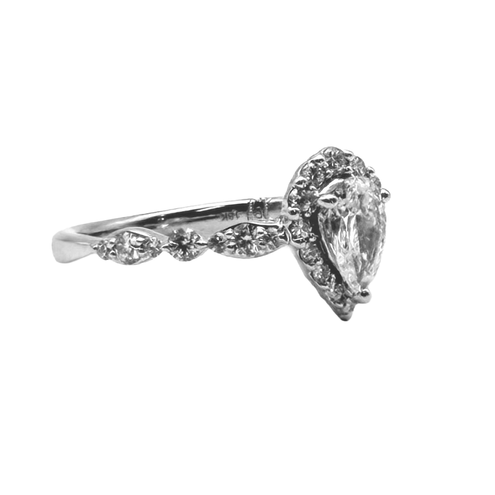 Monique Lhuillier "Bliss" Diamond 18K WG Engagement-Wedding Ring