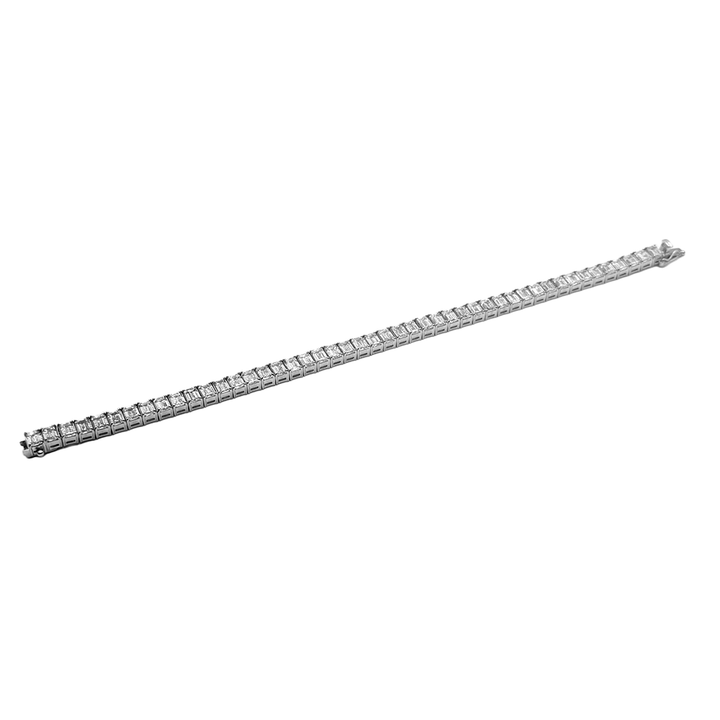 Diamond 18K White Gold Straight Line Bracelet