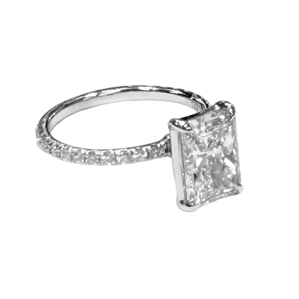 2.03 Carat VS2 I Elongated Radiant Cut GIA 14K WG