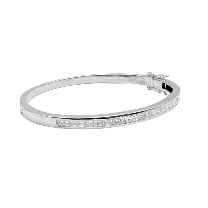 Diamond 14K WG Bangle Bracelet