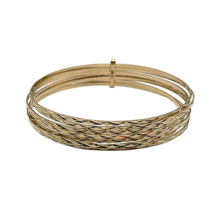 14K Yellow Gold Bangle Set