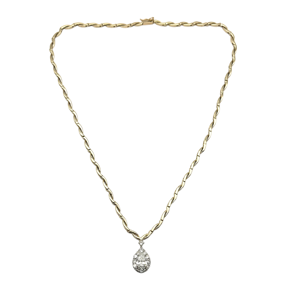 Diamond 14K Yellow Gold Necklace
