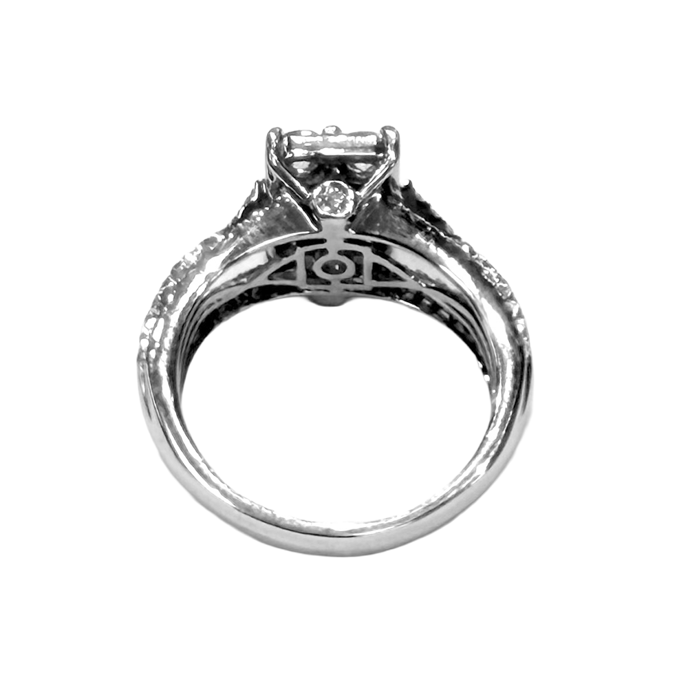 Diamond 14K WG Cluster Crossover Band Ring