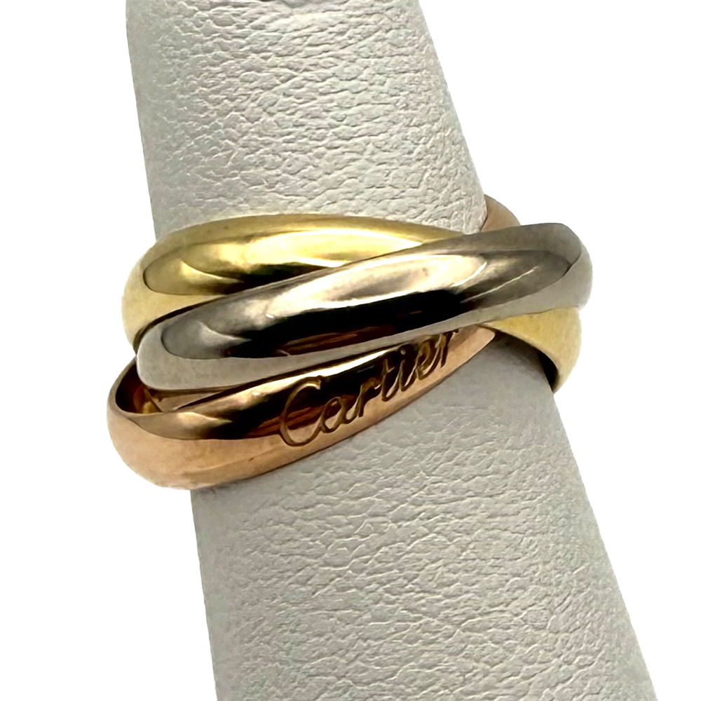 Cartier Trinity 18K Tri Color Rolling Ring