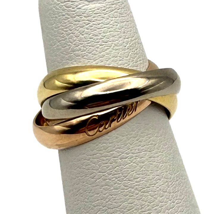 Cartier Trinity 18K Tri Color Rolling Ring