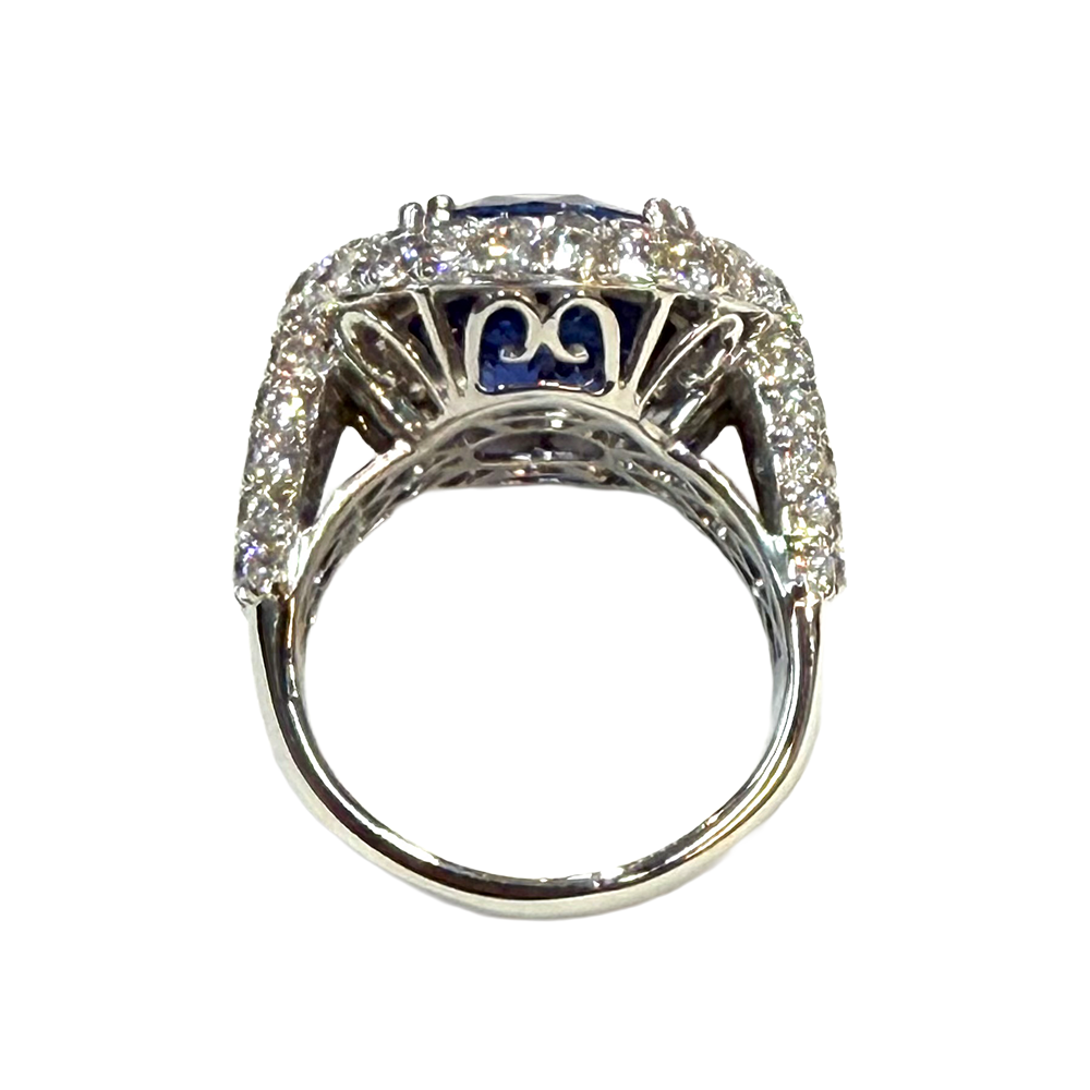 Tanzanite Diamond 18K White Gold Ring