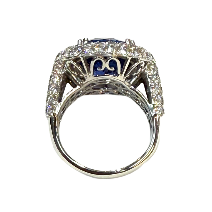 Tanzanite Diamond 18K White Gold Ring
