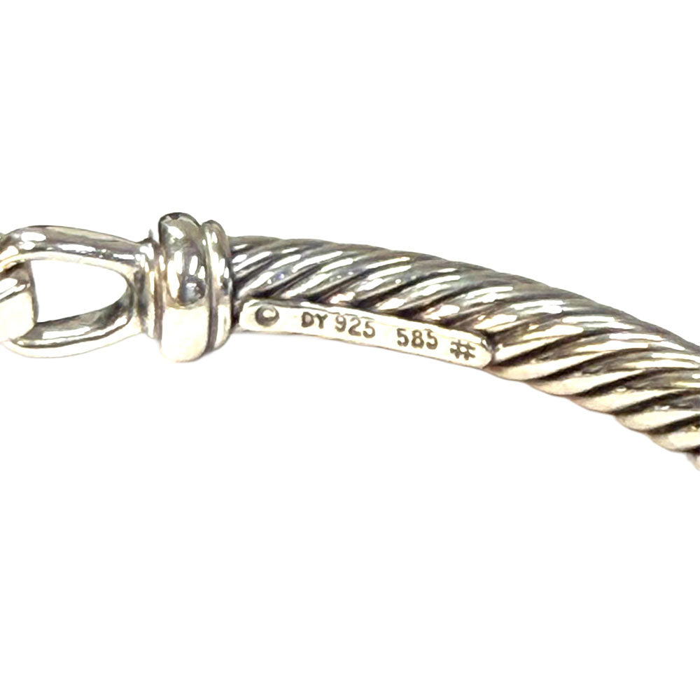 David Yurman Two Tone Metro Station Cable Bracelet