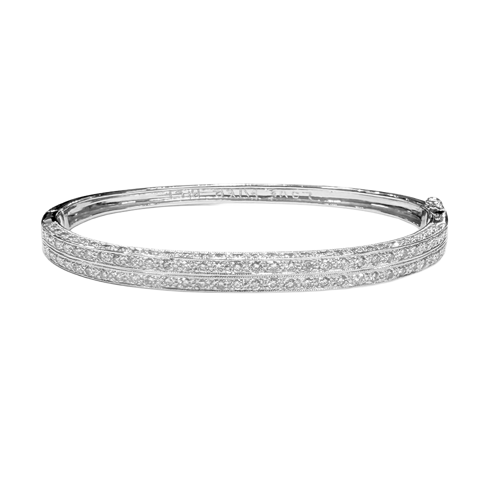 Diamond 18K WG Bangle Bracelet