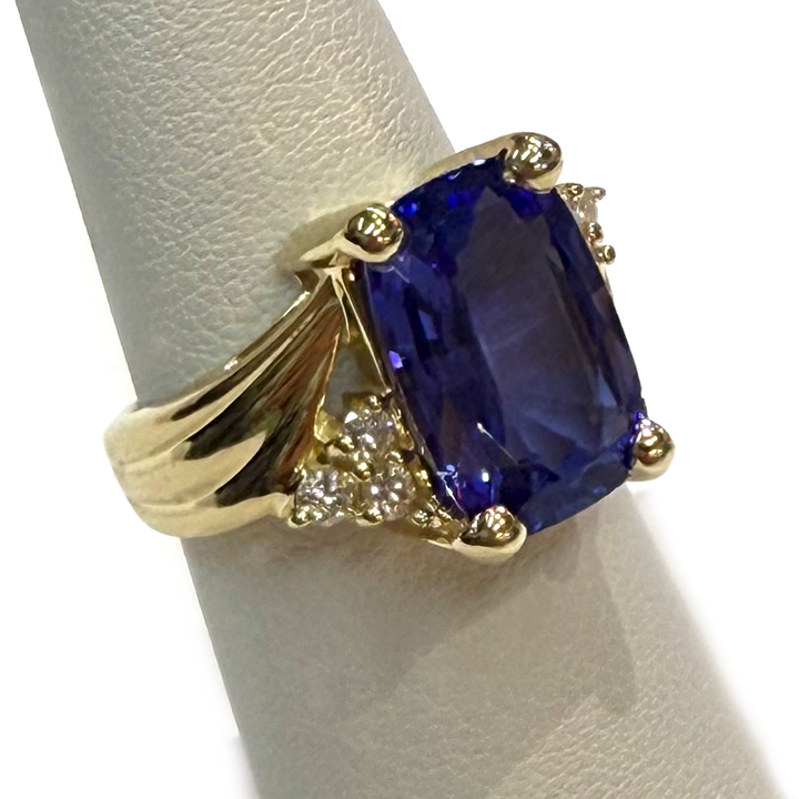 Tanzanite Diamond 14K Yellow Gold Ring