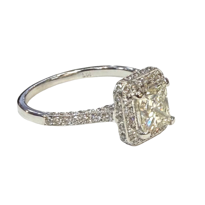 1.15 Carat SI1 K Princess Cut Diamond 14KWG Ring