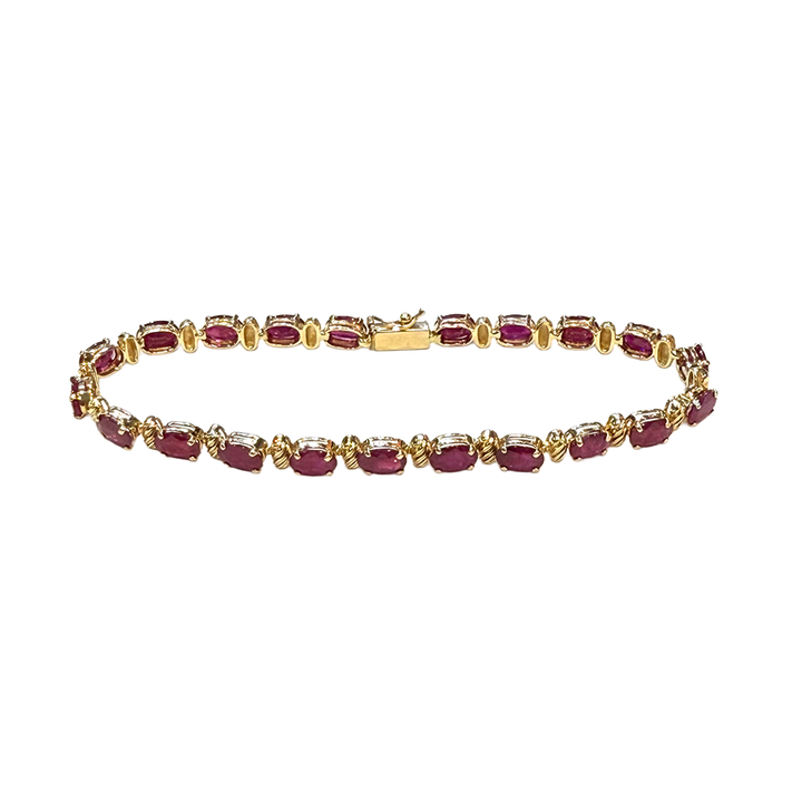 Ruby 14K Yellow Gold Bracelet