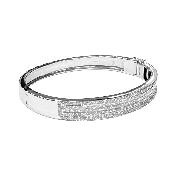 Diamond 18K WG Bangle Bracelet
