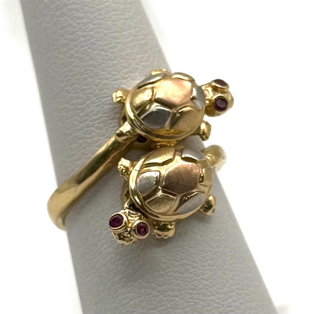 Turtle Design 14K YG Ring