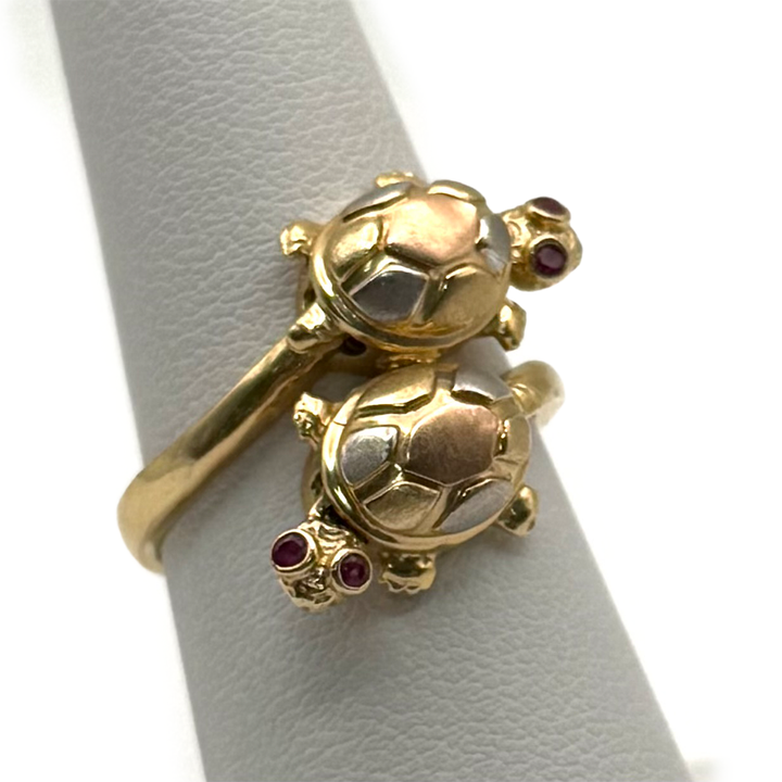 Turtle Design 14K YG Ring