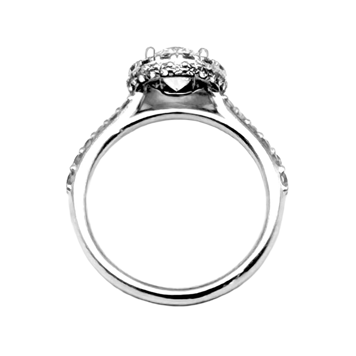 1.00 Carat I VS1 GIA RBC Diamond Platinum Ring