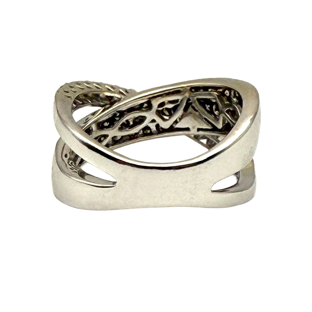 Le Vian Chocolate & Colorless Diamond 14K WG Crossover Ring