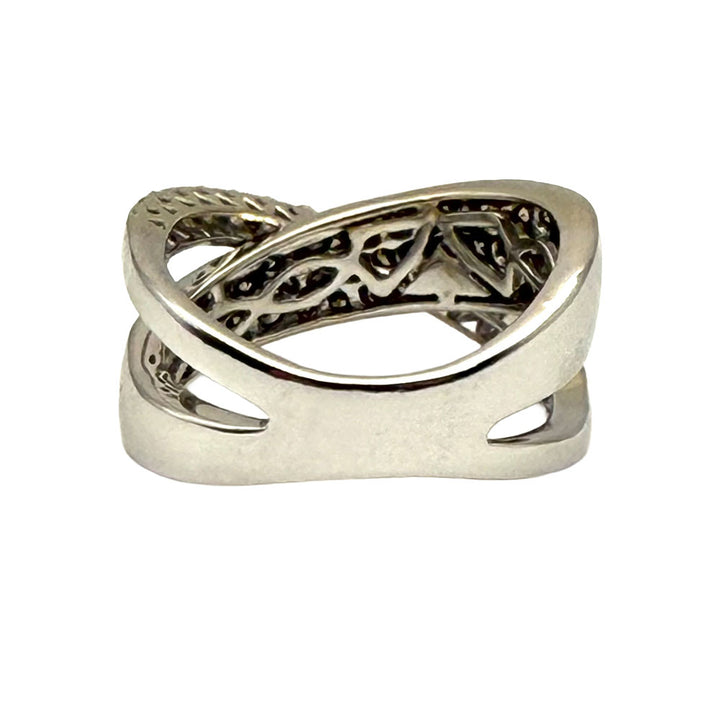 Le Vian Chocolate & Colorless Diamond 14K WG Crossover Ring