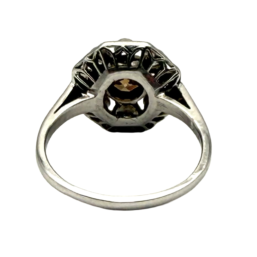 Antique Fancy Brown Diamond, Colorless Diamond Ring
