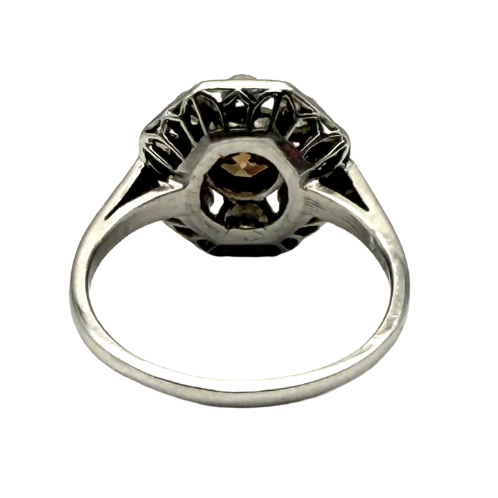 Antique Fancy Brown Diamond, Colorless Diamond Ring