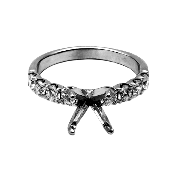 Diamond 14K White Gold Semi Mounting