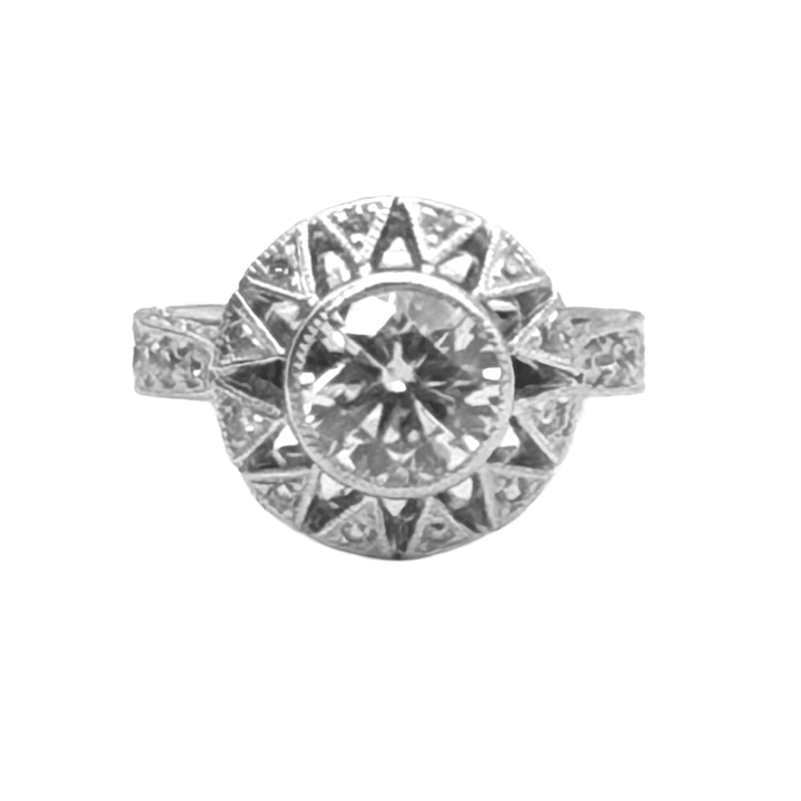 Diamond Platinum Wedding Ring Set