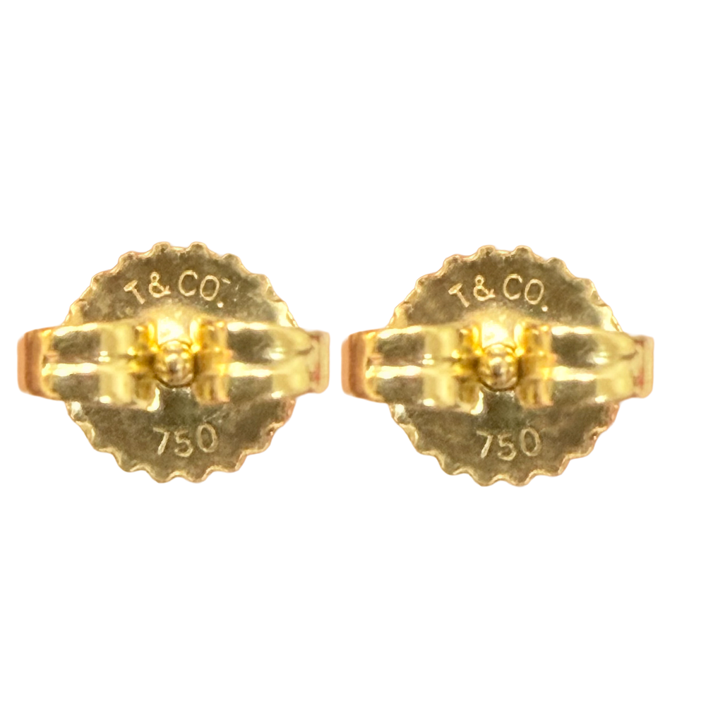 Tiffany & Co. Cultured Pearl 18K YG Stud Earrings