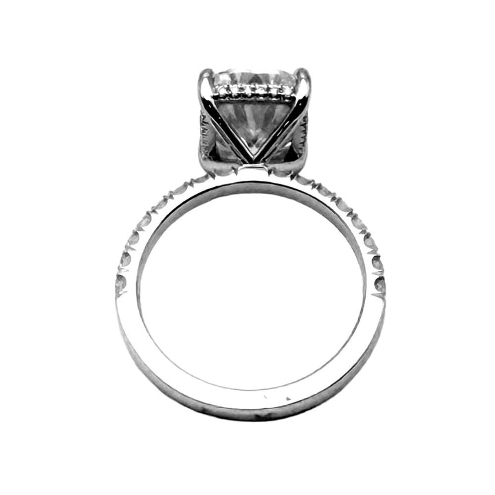 4.35ct D VVS2 Elongated Cushion Brilliant Cut Diamond 18KWG Ring