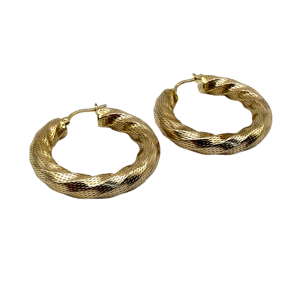 14K Yellow Gold Hoop Earrings