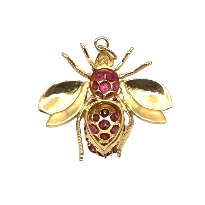 Ruby 14K YG Bee Design Pendant