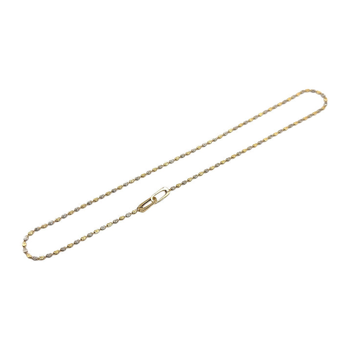 18K Two Tone Link Necklace