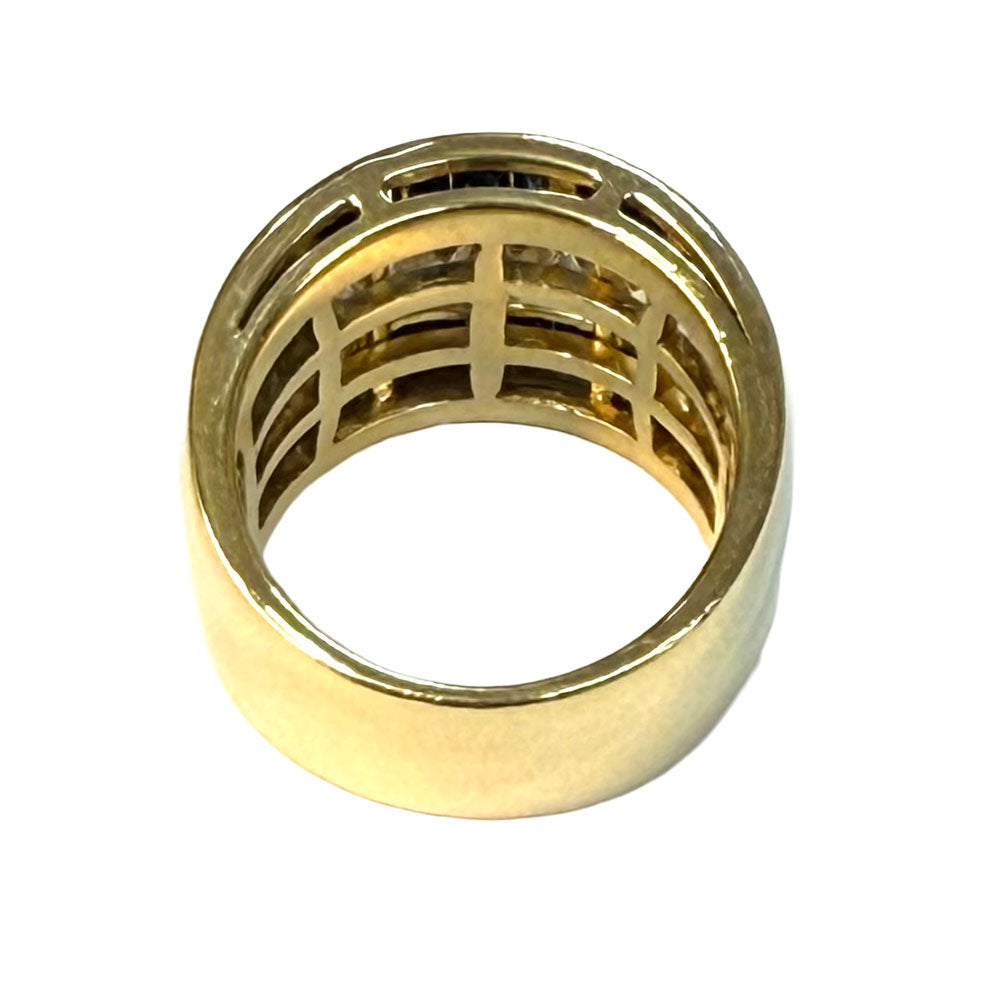 Diamond Sapphire 18K YG Band Ring