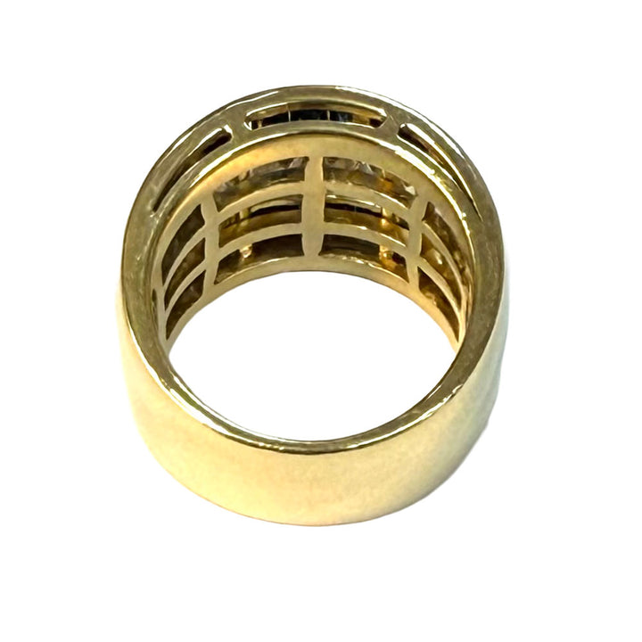 Diamond Sapphire 18K YG Band Ring