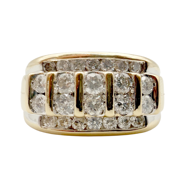 Diamond 14K Yellow Gold Gent's Ring