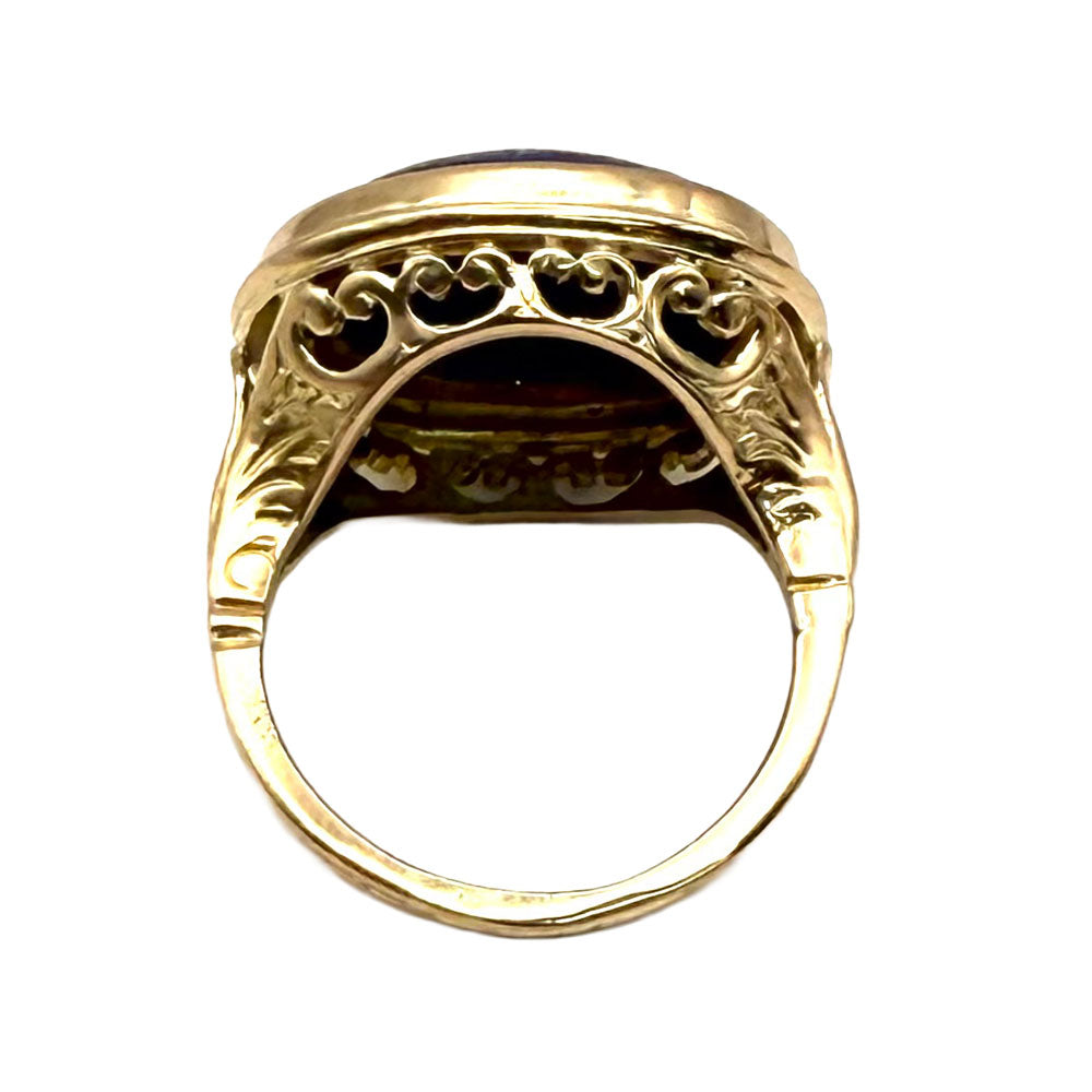 Vintage Lapis 14K Yellow Gold Ring