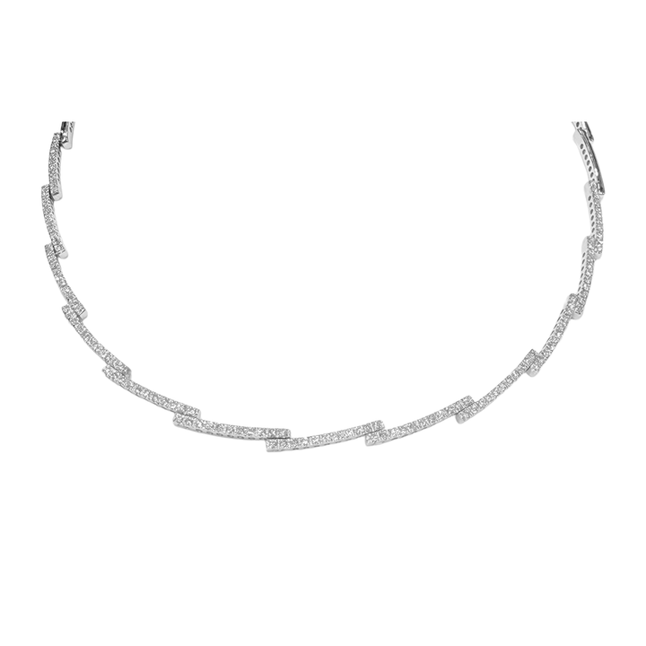 Diamond 18K White Gold Choker Necklace
