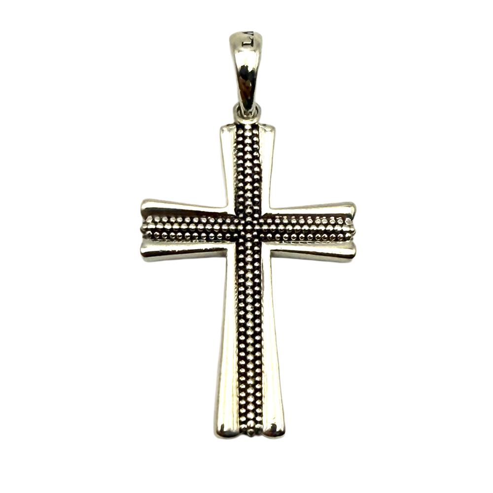 Lagos Amulet Cross 18K YG & Sterling Silver