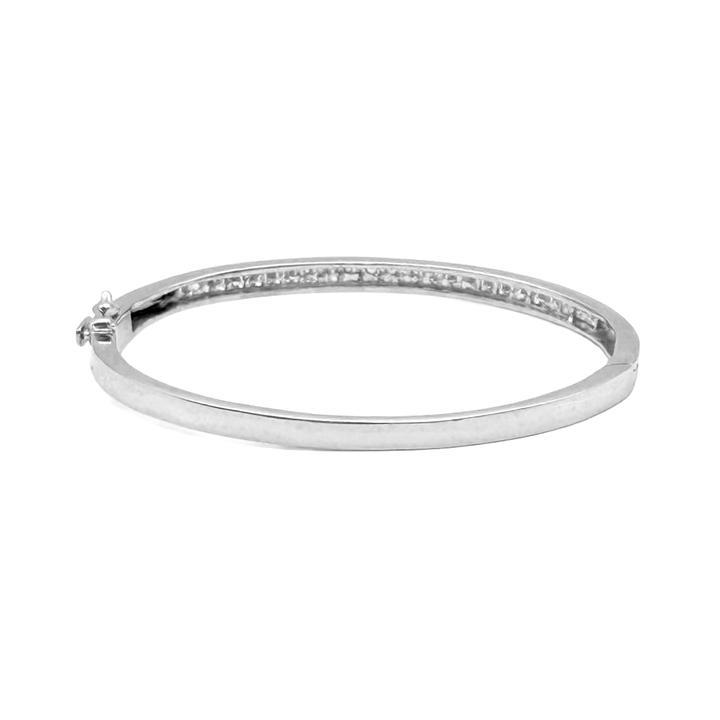Diamond 14K WG Bangle Bracelet