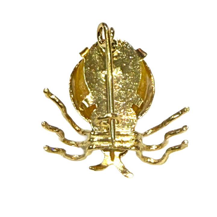Vintage Amber 18K YG Russian Baltic Spider