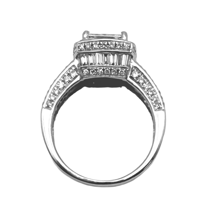2.07 Carat I VS2 GIA Princess Cut Diamond 14K WG Ring