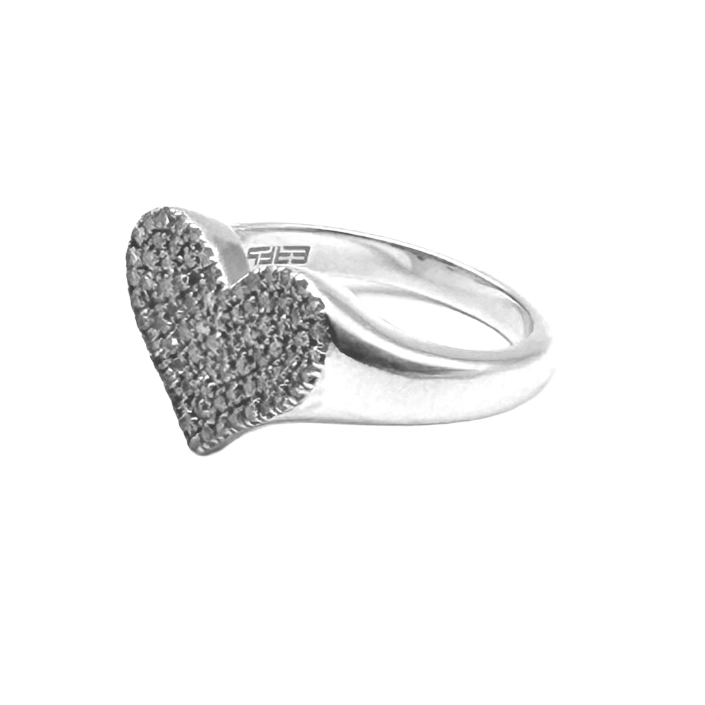 EFFY Diamond Sterling Silver Heart Shaped Ring