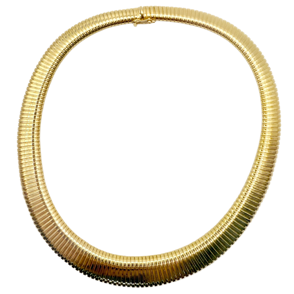 18K Yellow Gold Graduated Snake Chain