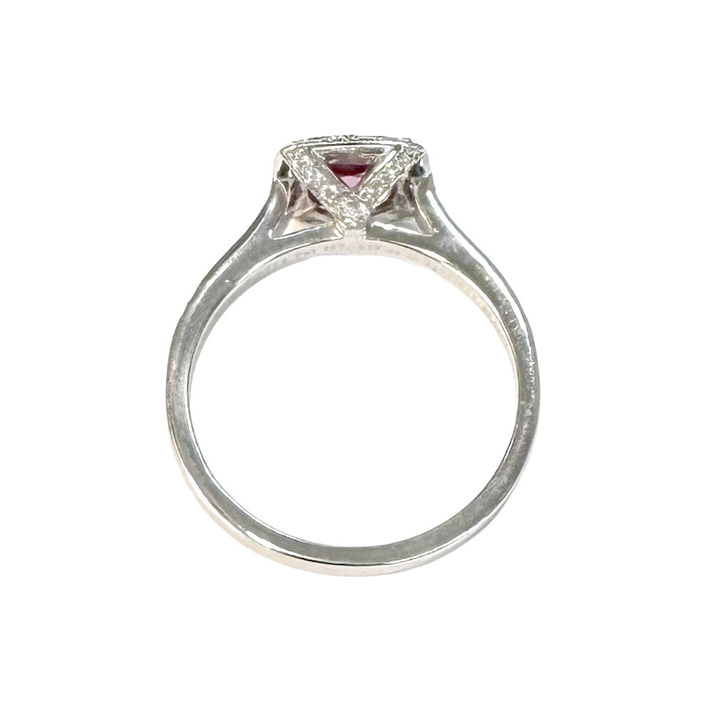 Tiffany & Co. Legacy Pink Sapphire Diamond Platinum Ring