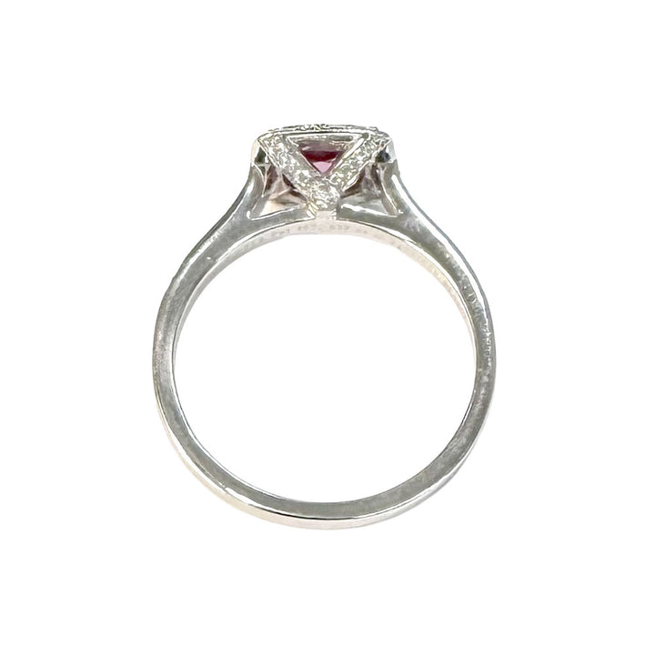Tiffany & Co. Legacy Pink Sapphire Diamond Platinum Ring