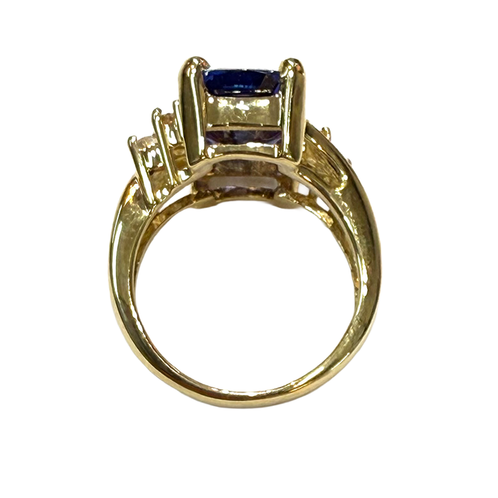 Tanzanite Diamond 14K Yellow Gold Ring