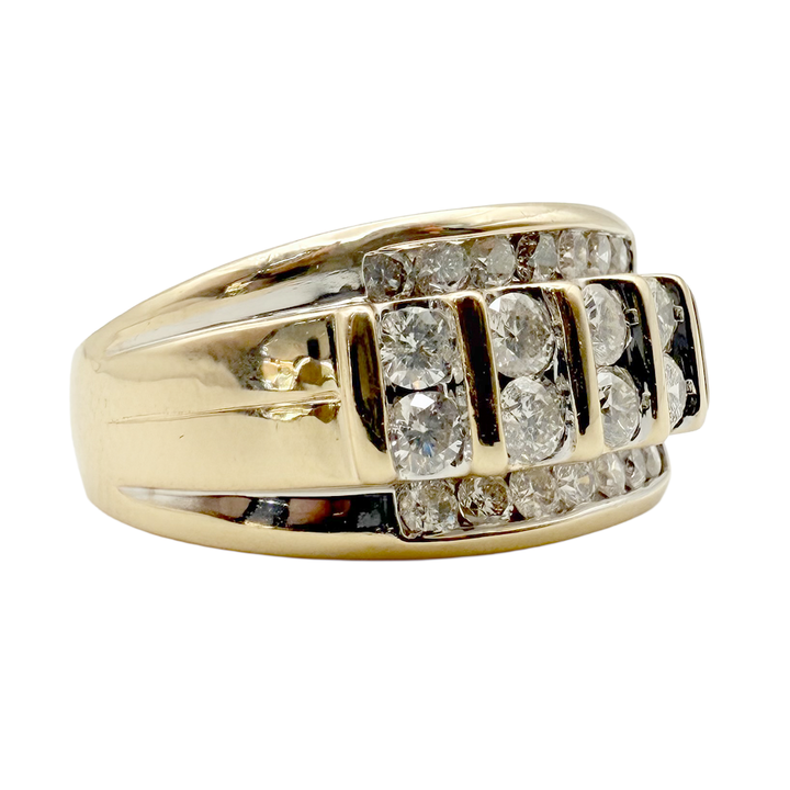 Diamond 14K Yellow Gold Gent's Ring