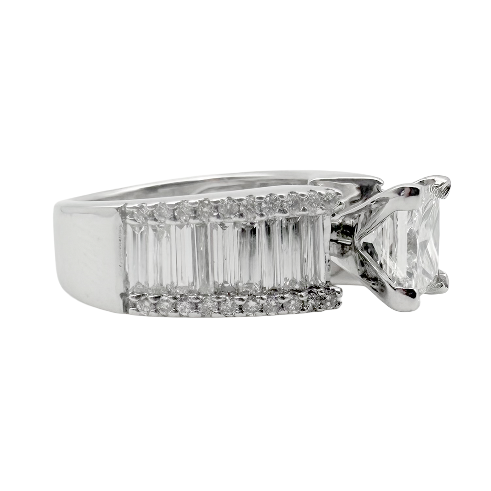 1.08 Carat G VVS2 Princess Cut 14K WR Ring