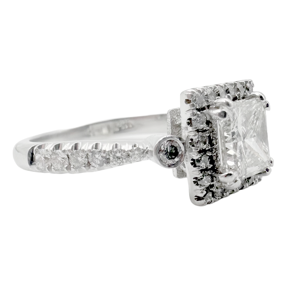 Diamond 14K White Gold Engagement/Wedding Ring