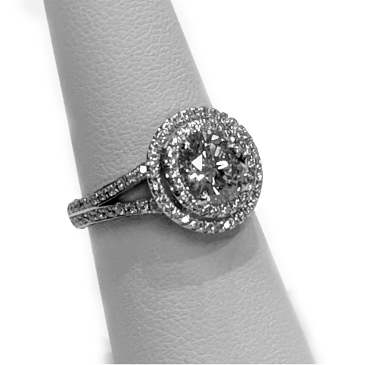 1.52 Carat RBC K VS2 Diamond 14K WG Ring